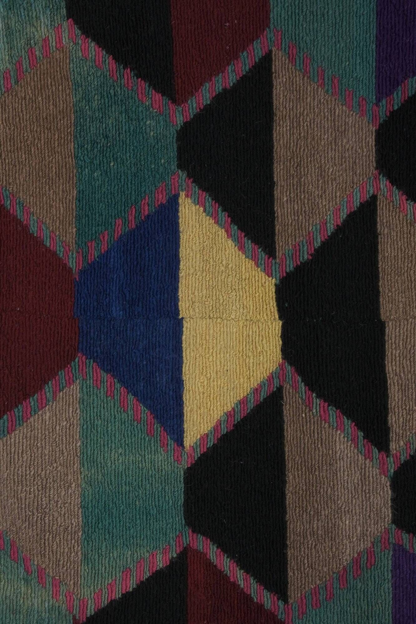 Vintage Turkish handmade rug 124x141 cm