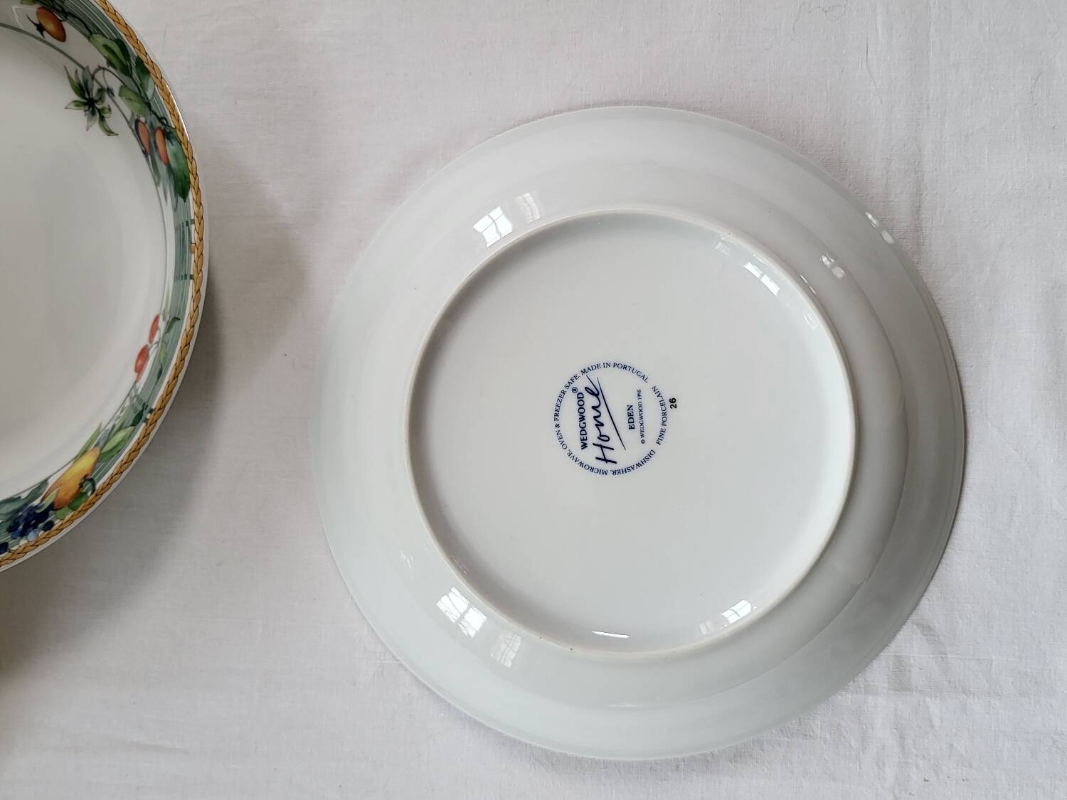 Lot de 6 assiettes creuses wedgwood eden