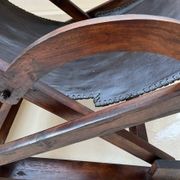 Vintage leather sling chair, 1980s
