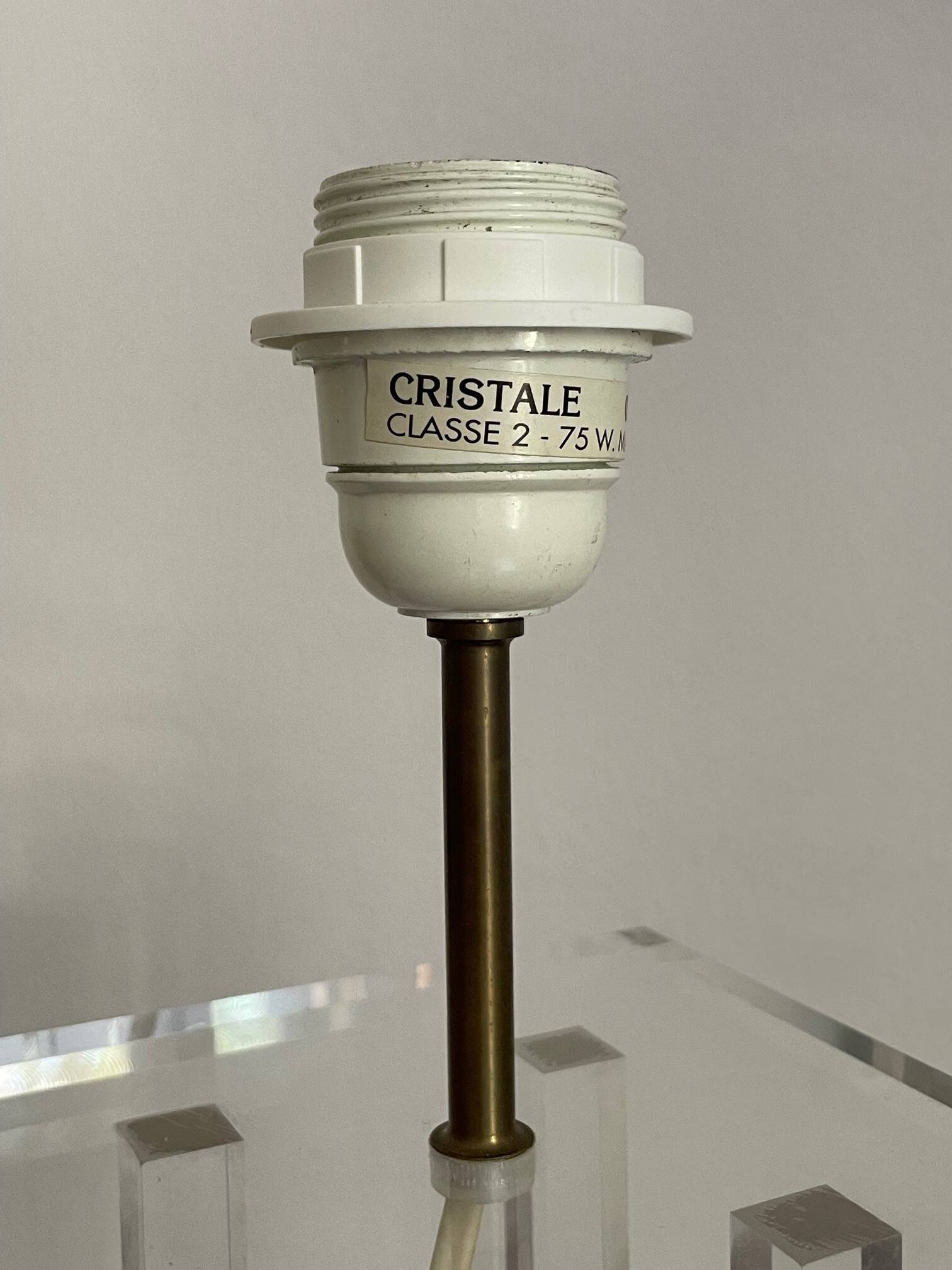 Vintage lamp by David Lange, crystal model in plexiglass.