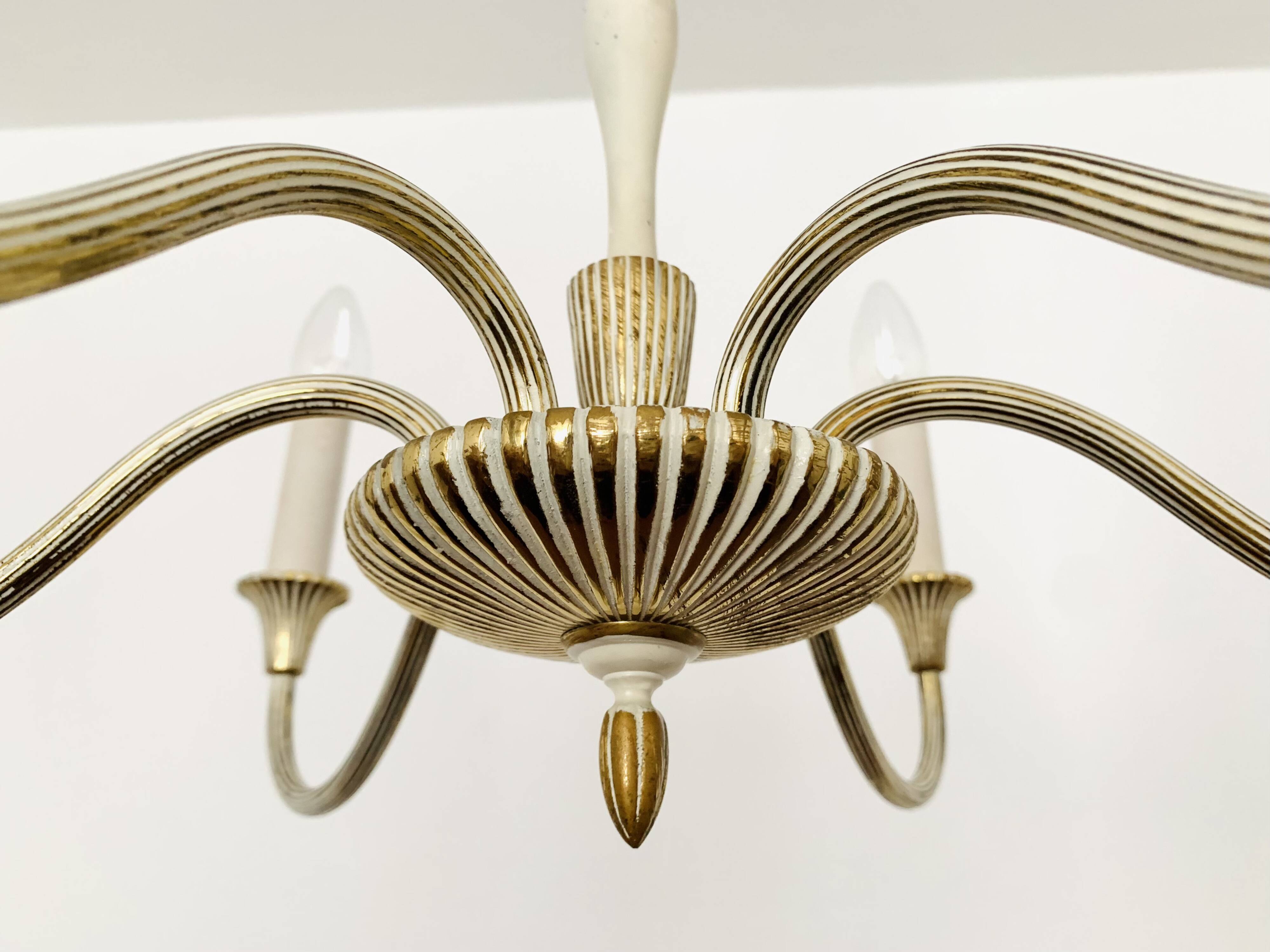Brass Chandelier by Vereinigte Werkstätten München