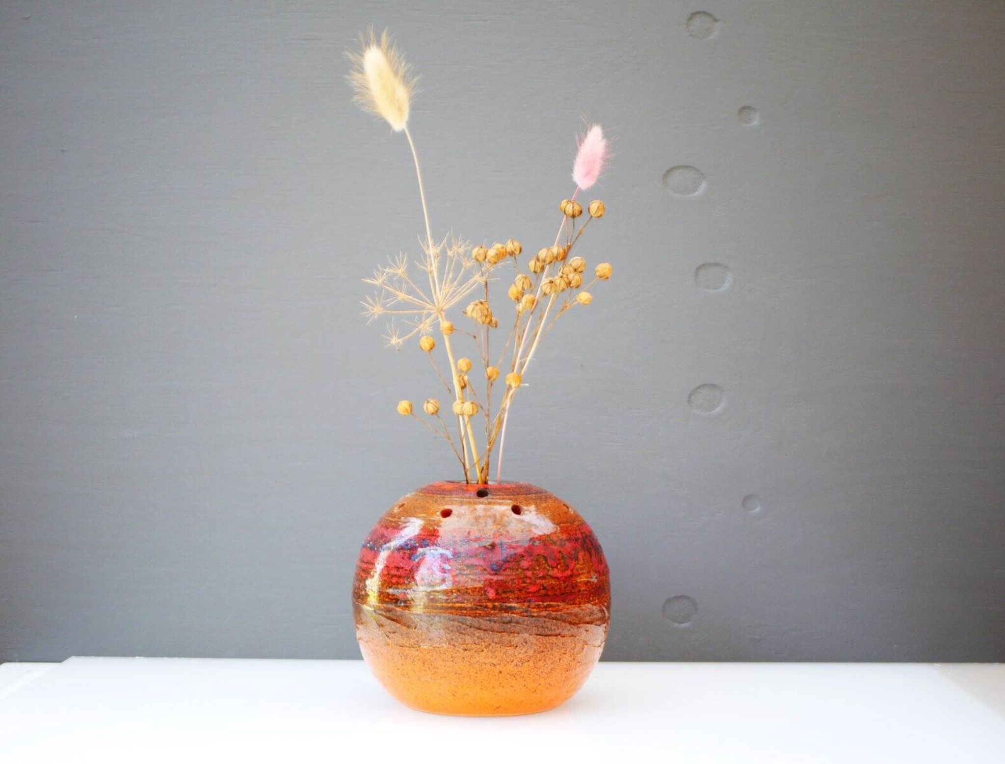 Vase en céramique d'art potier du milieu du siècle de Tilgmans