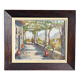 The pergola, painting signed s. alorda dated 1940