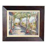 The pergola, painting signed s. alorda dated 1940