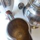 Tea and coffee service in silver-plated metal and wood from the 1930s Art Deco - Wine