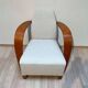 Fauteuil espagnol en hêtre et contreplaqué, années 1990.