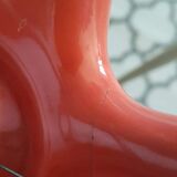 Salmon hands lamp with white opaline