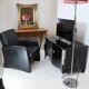 Black leather armchair 1970 Germany
