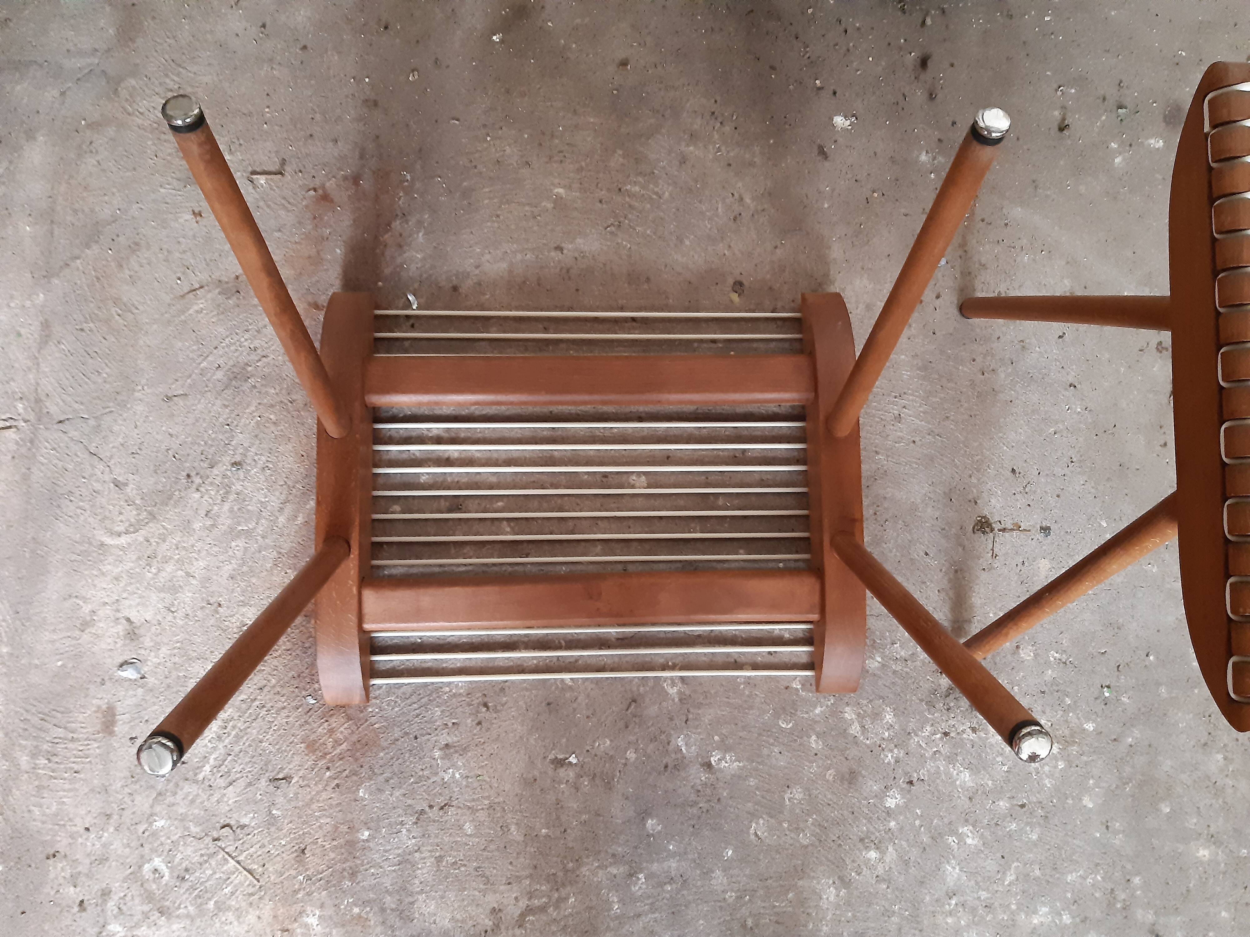 Ottoman duo Georges Tigien teak