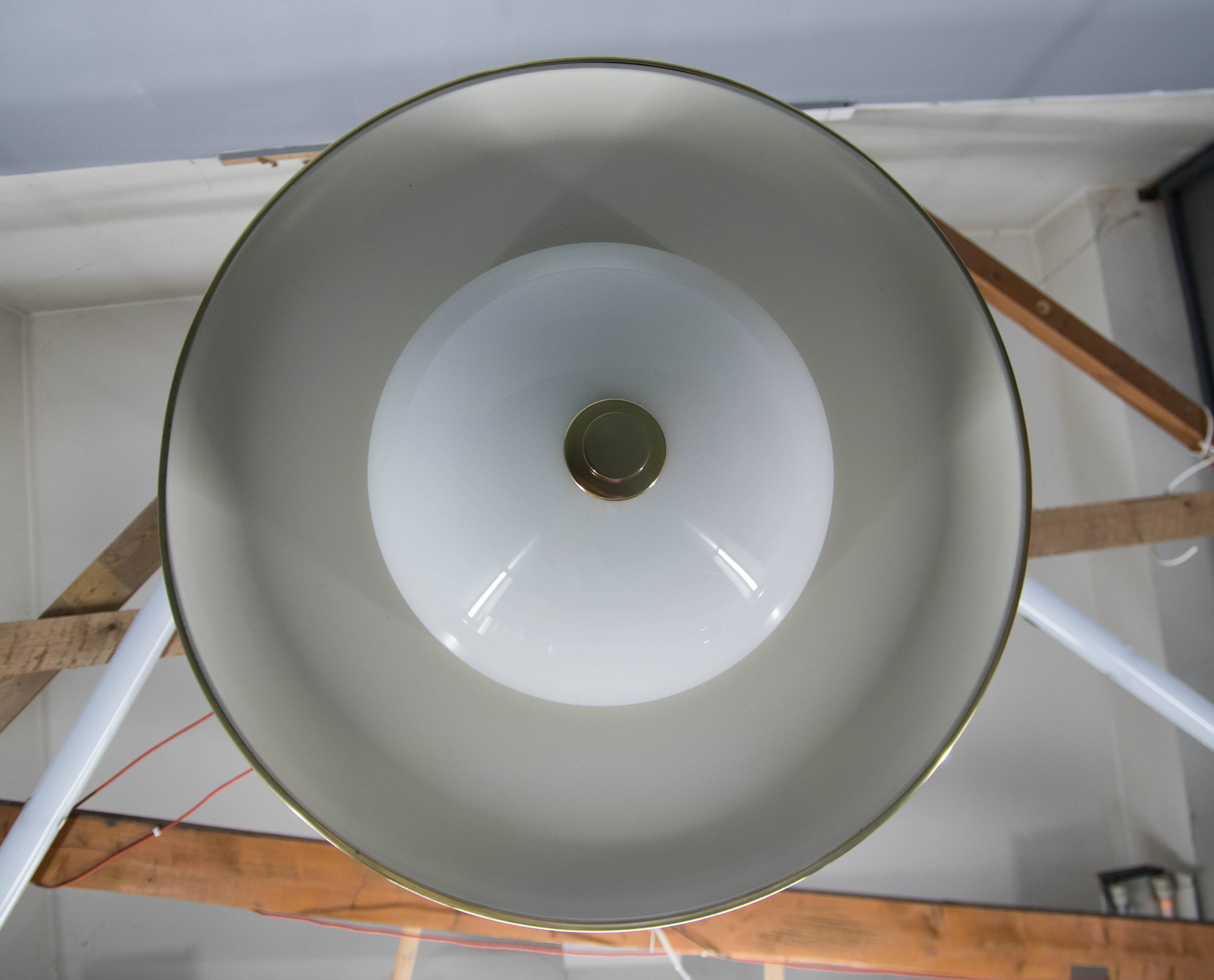 Bauhaus Brass Chandelier by Franta Anyz, 1930, Restored