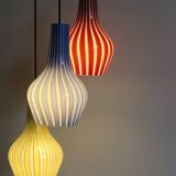 Italian Glass Pendant Lamp by Flavio Poli for Seguso Vetri Darte, 1950s