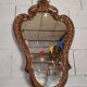 Rococo Style Mirror in Gilded Wood with Sculpted Pediment