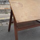 Drawing table wood and vintage metal