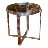 1970s design side table in chromed metal