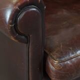 Cleanly finished sheepskin armchair made of sheepskin
