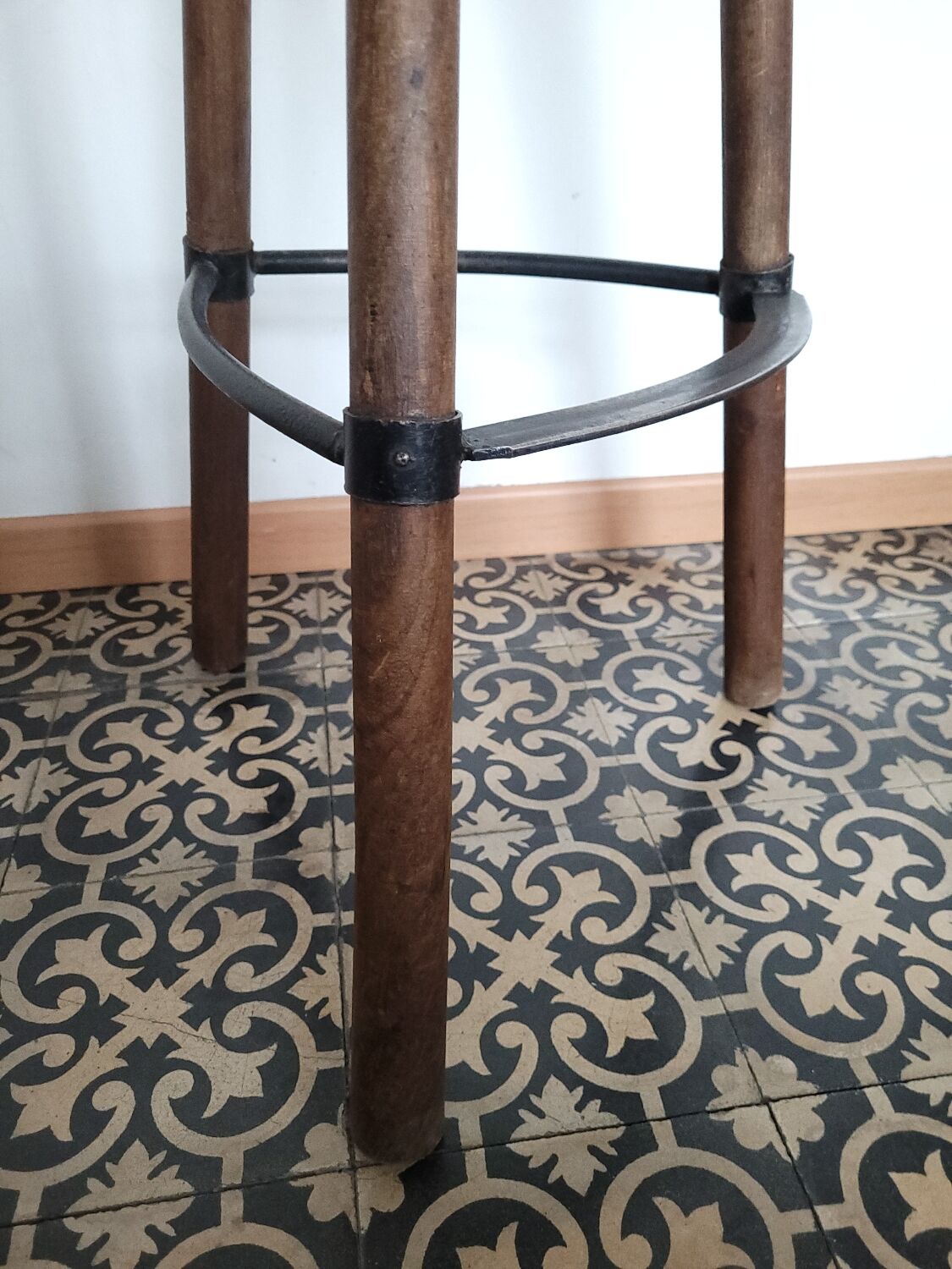 2 vintage brutalist bar stools design Marbella 1970s Spain