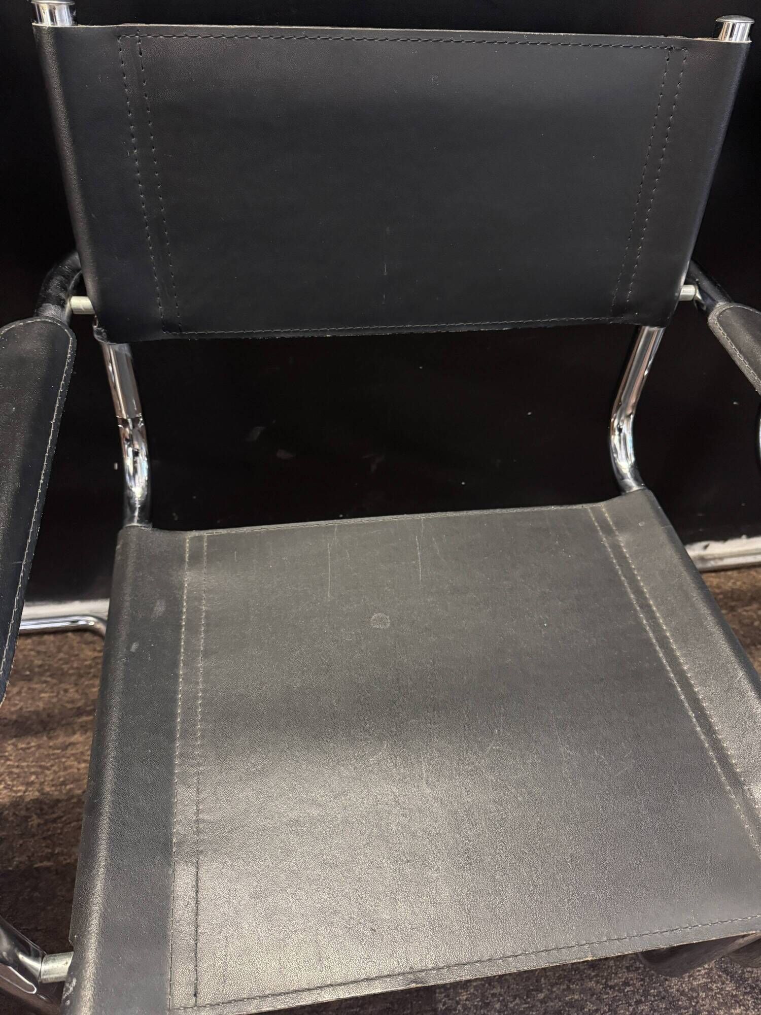 Armchair in the style of Marcel Breuer – sled base