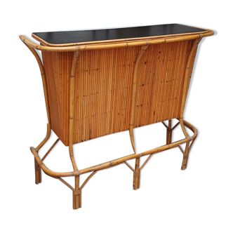 Rattan bar tiki bar from the 60s