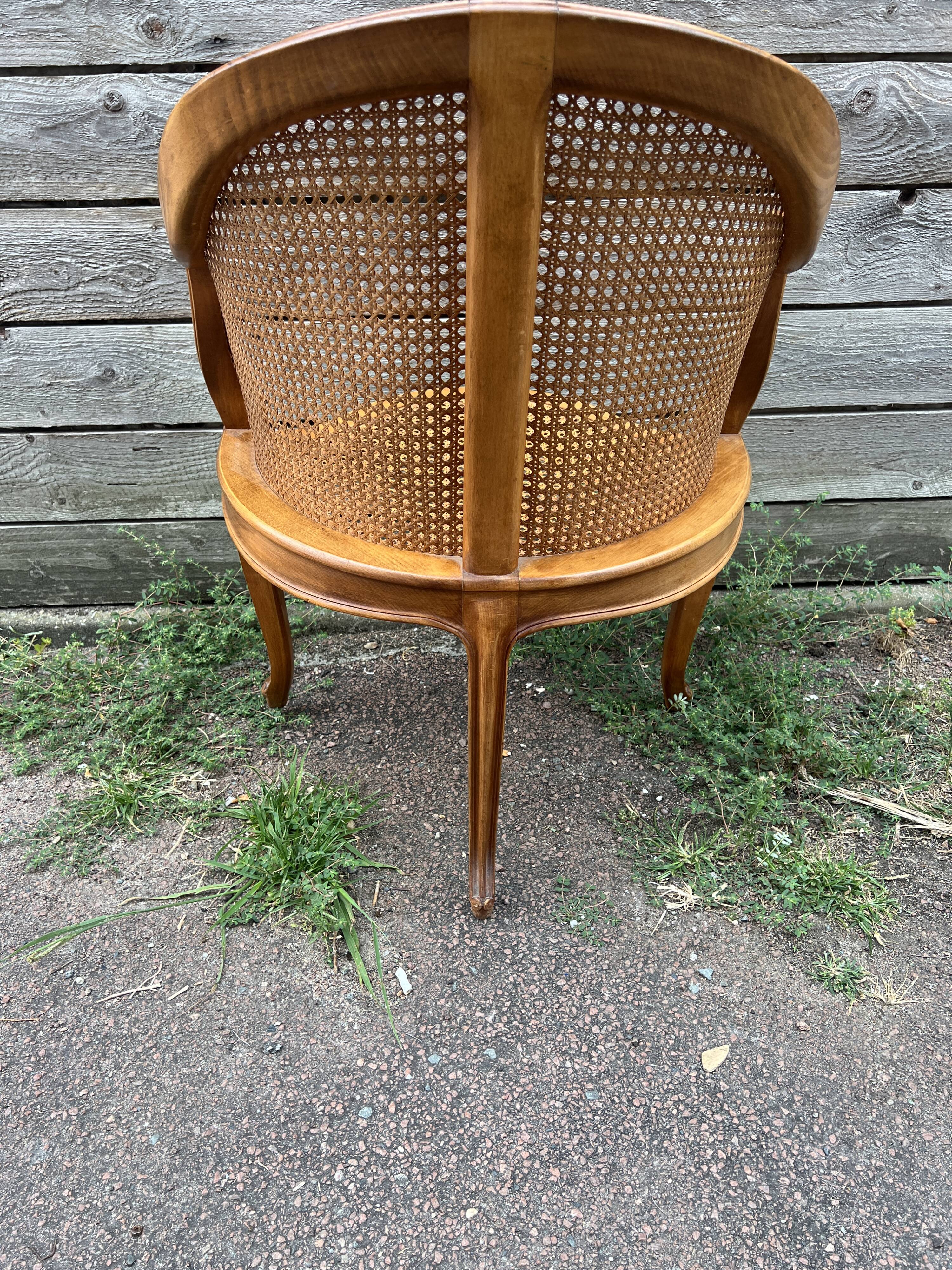 Louis XVI Style Caned Office Chair