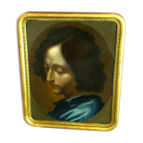 Oil on canvas dated 1854 depicting a portrait of a man signed