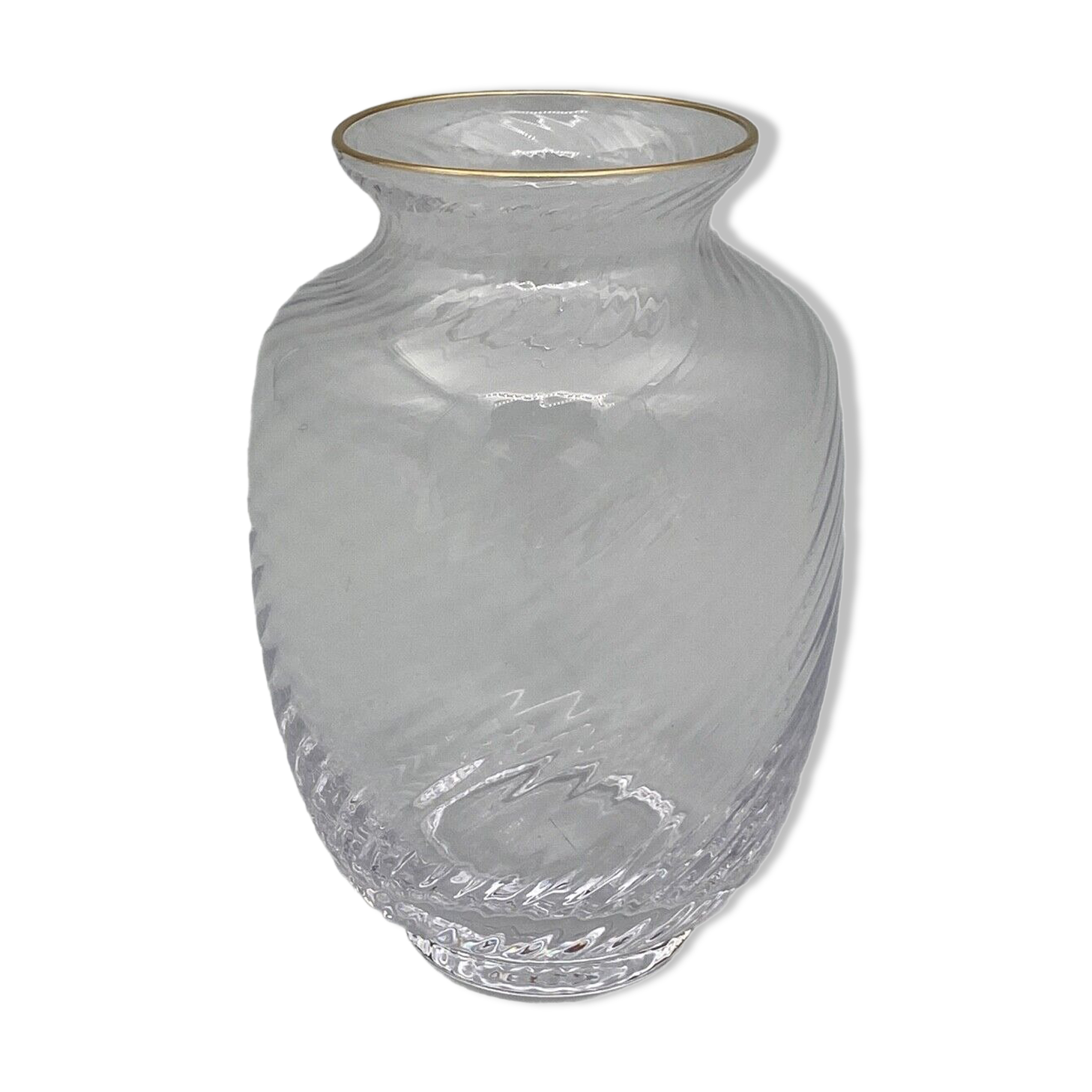 Vase nineteenth glass or crystal high gold beautiful workmanship