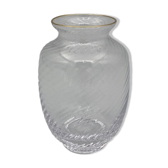 Vase nineteenth glass or crystal high gold beautiful workmanship