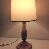 Turned wood lamp vintage 60s-70s