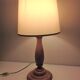 Turned wood lamp vintage 60s-70s