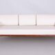 Bauhaus White Tubular Sofa in Beech, Chrome-Plated Steel & High Quality Leather attributed to Robert Slezák for Slezak Factories, Czech, 1930s