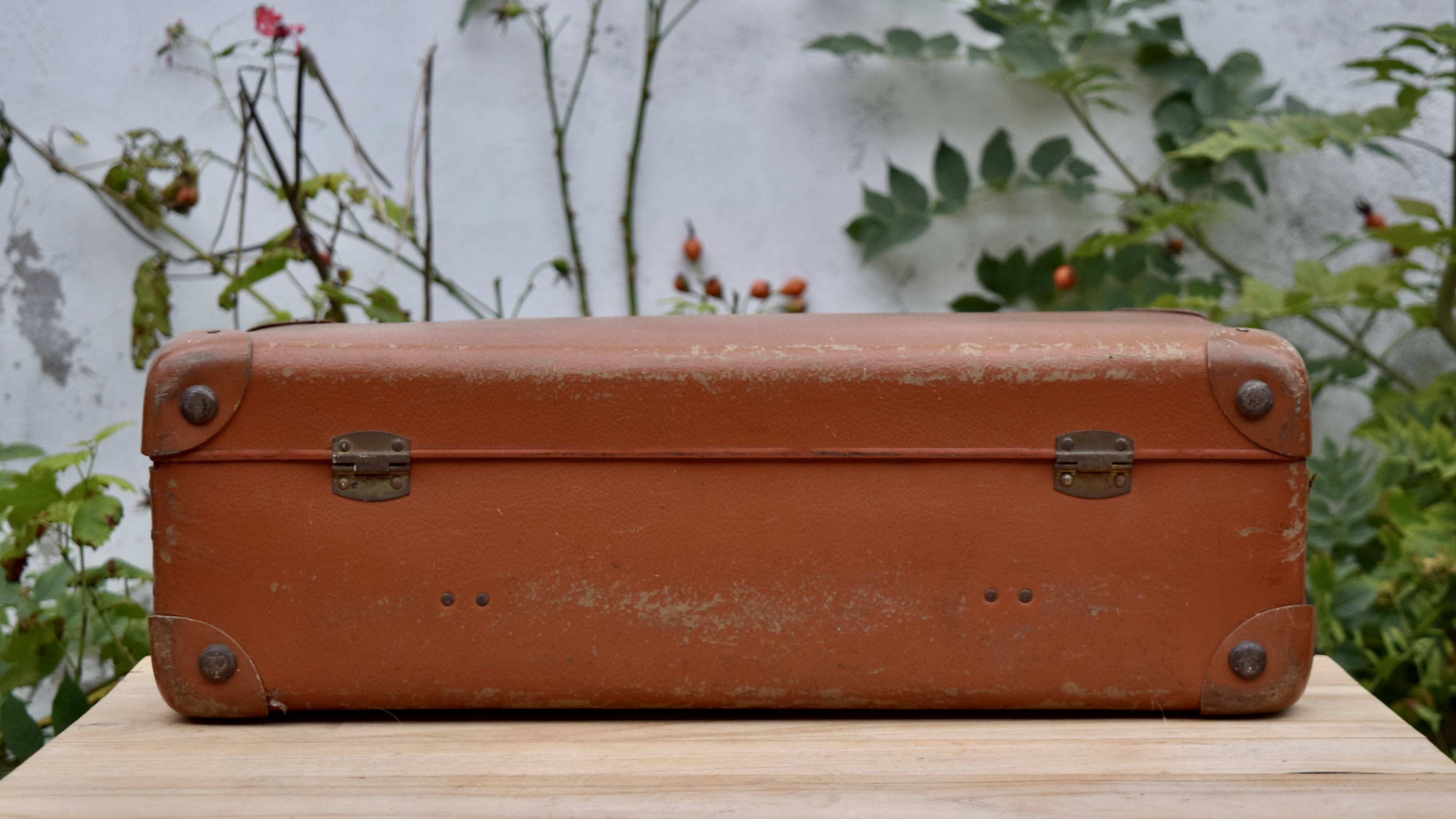 Vintage cardboard suitcase