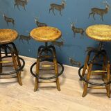 Set of 3 industrial stools