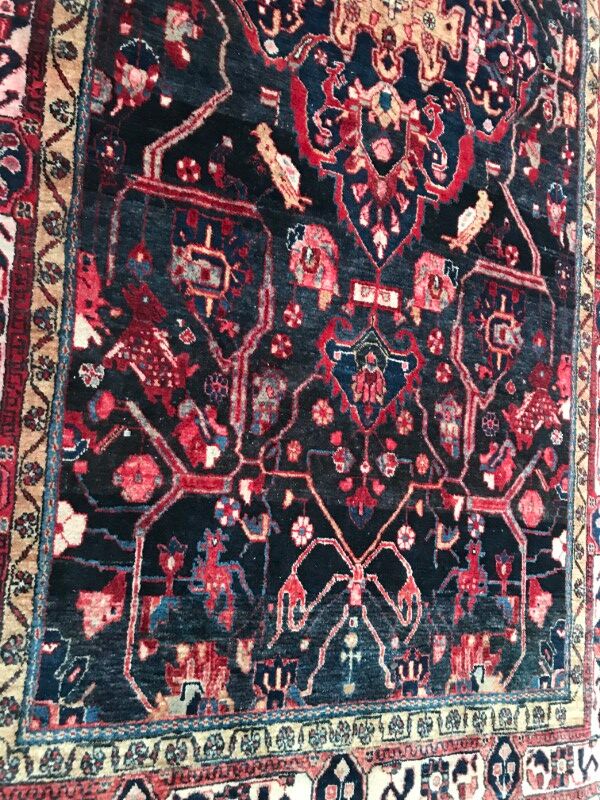 Carpet persian hamadan of the 20th century handmade 162 x 315 cm
