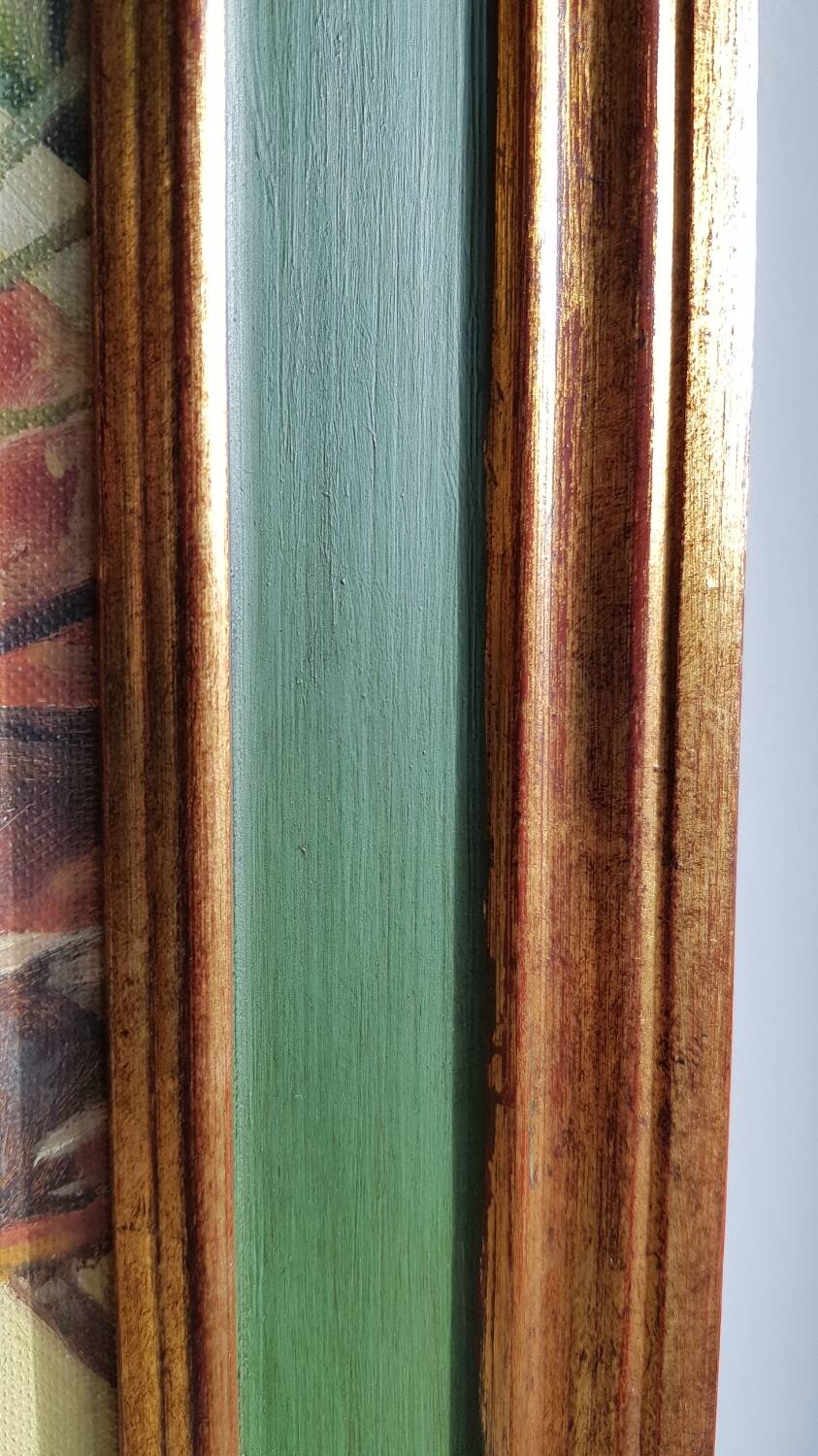 Peinture à l'huile sur toile, signée Hidalgo 1994, 46x58cm avec cadre