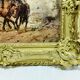 Wilfrid Constant Beauquesne -  Huile Sur Toile « Combat de cavaliers »