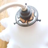 Opaline pendant light with claw and ceiling rose