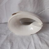 Vase in white earthenware olive shape