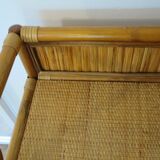 Vintage console/desk made of natural woven rattan, 1960s