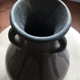 Vase grès ancien signé