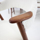 6 chairs in sheepskin fabric upholstery denmark
