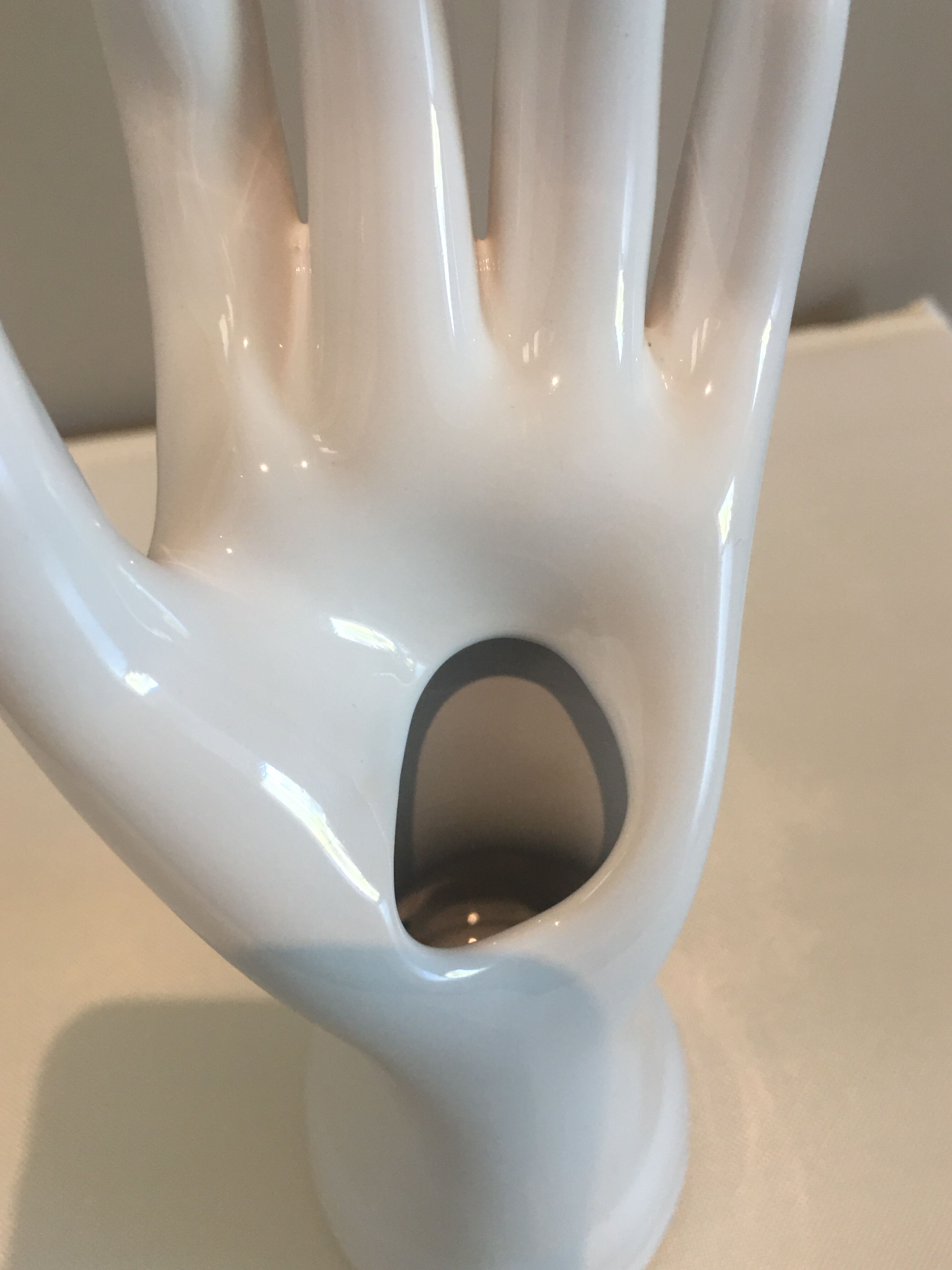 Vintage man hand vase