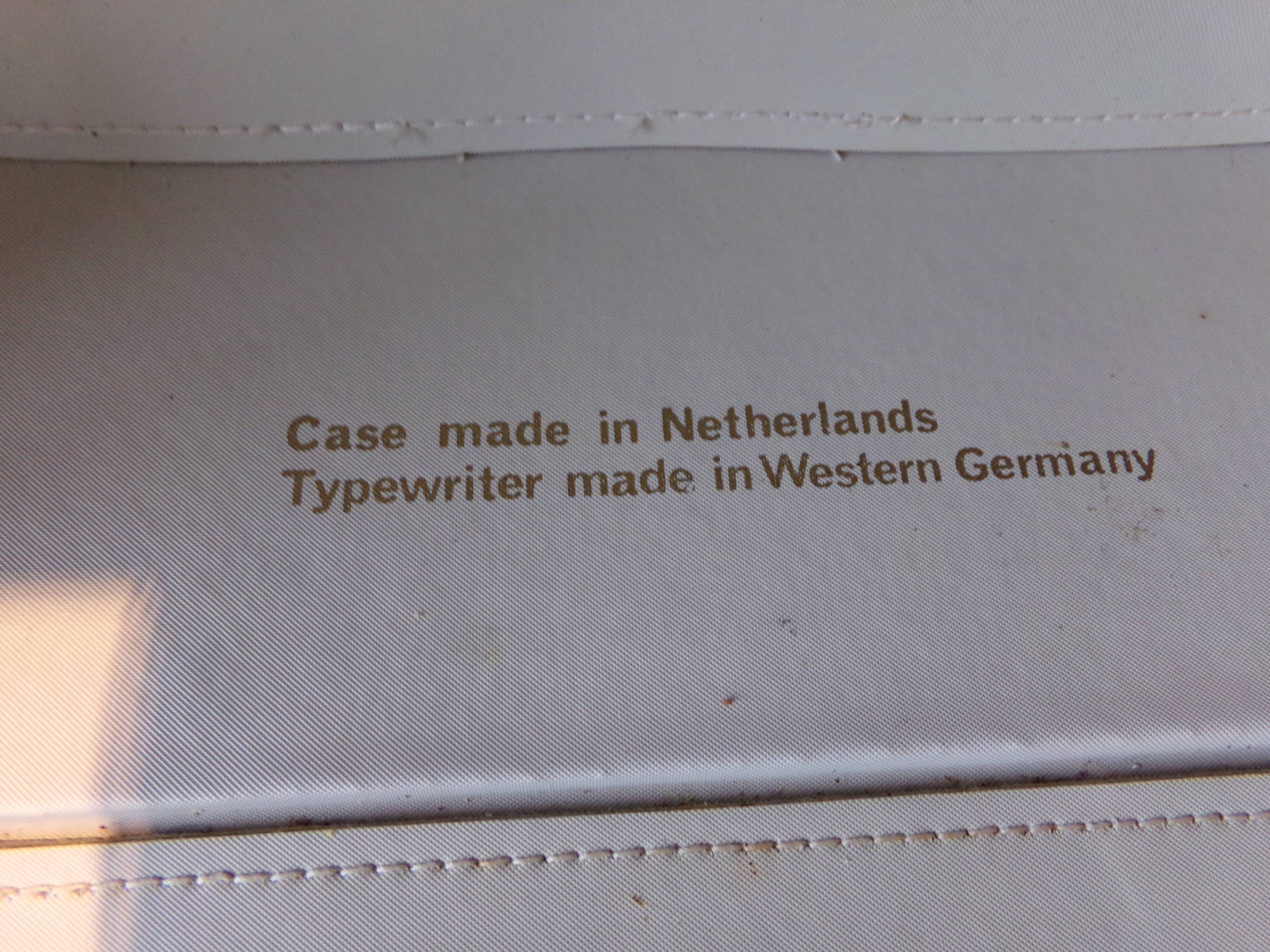 Olympia sf portable luxury typewriter with bag