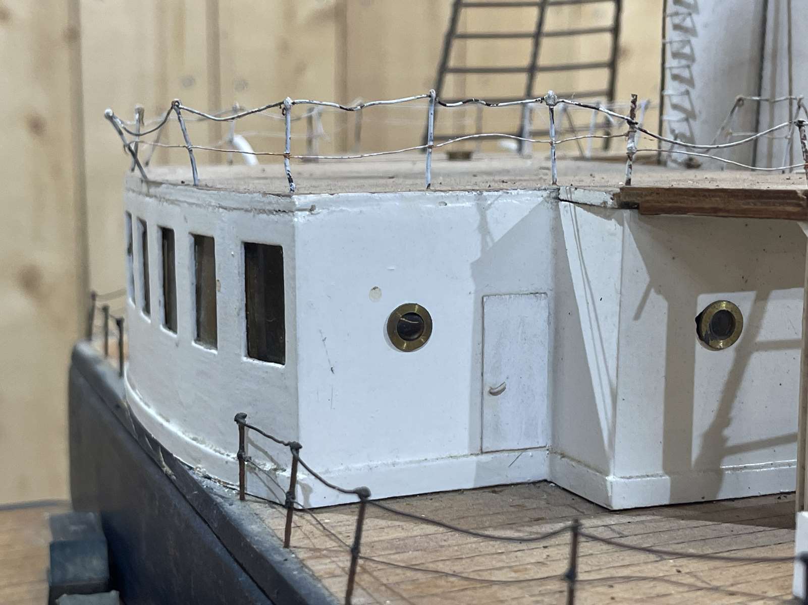 Model representing a battleship of the late nineteenth century