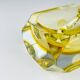 Original yellow Murano glass ashtray by Bucella Cristalli Murano, 1970s.