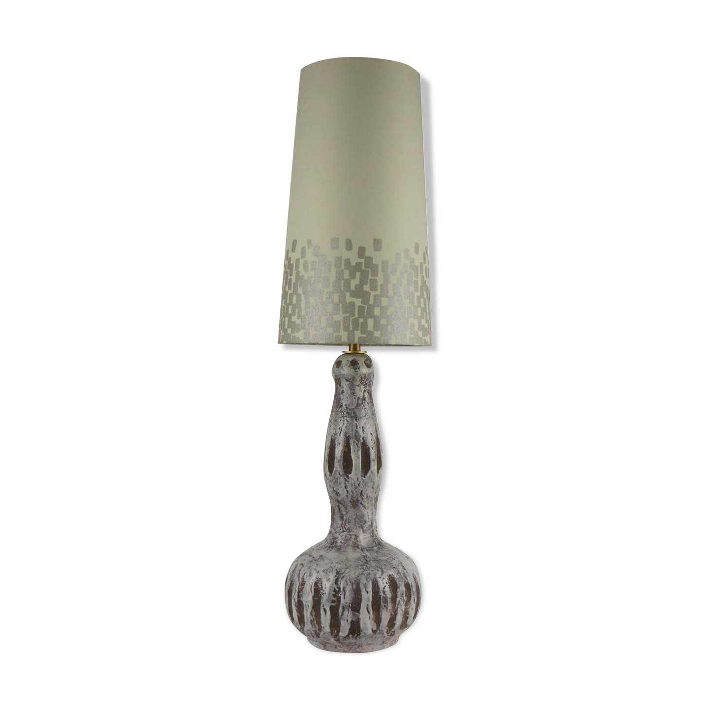 Lampe coloquinte céramique 1950