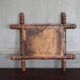 Wooden bamboo imitation mirror, antique mirror, hanging mirror.