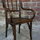 Early 20th century curved wooden chair
