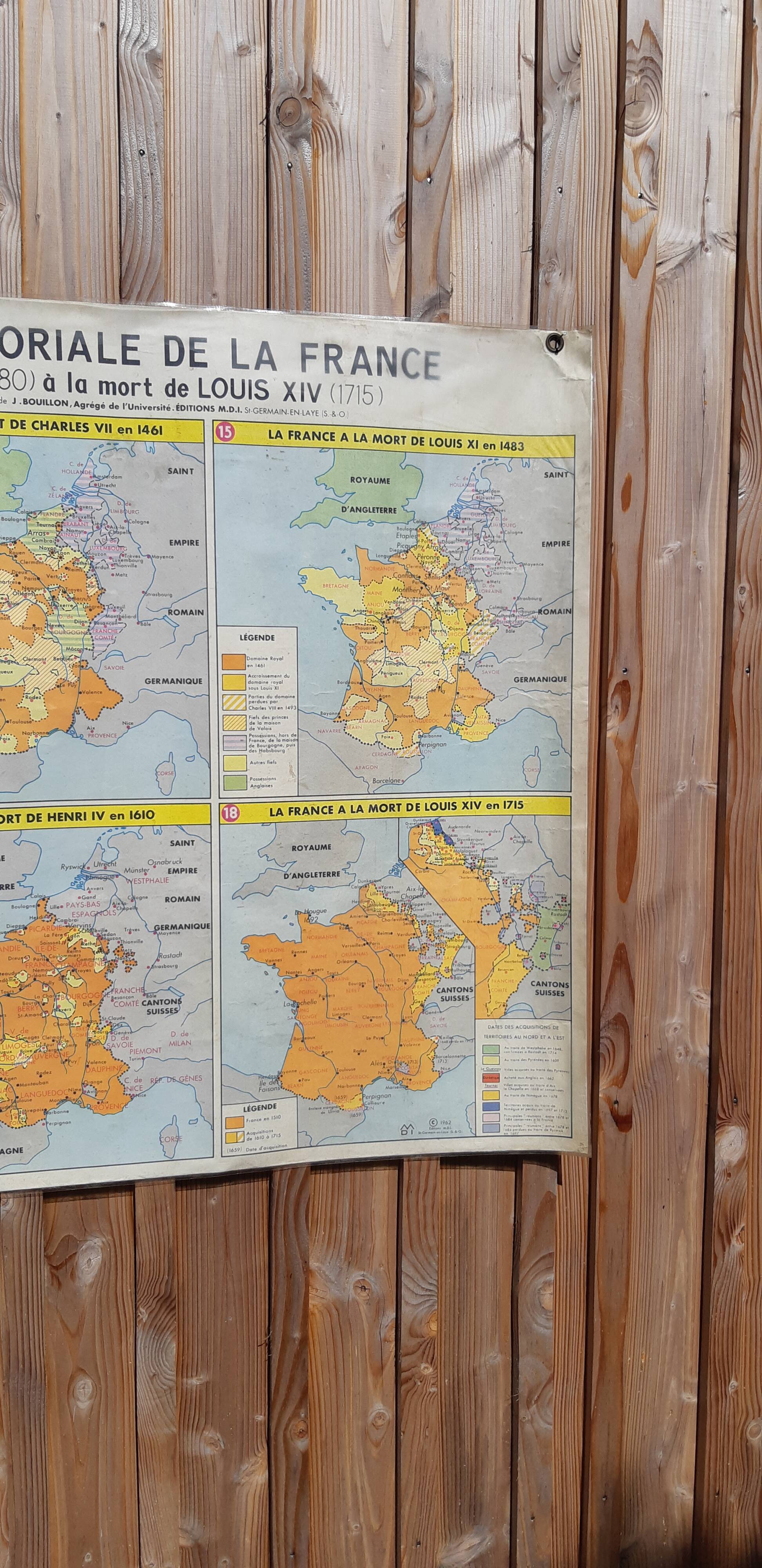MDI school map "The territorial formation of France"