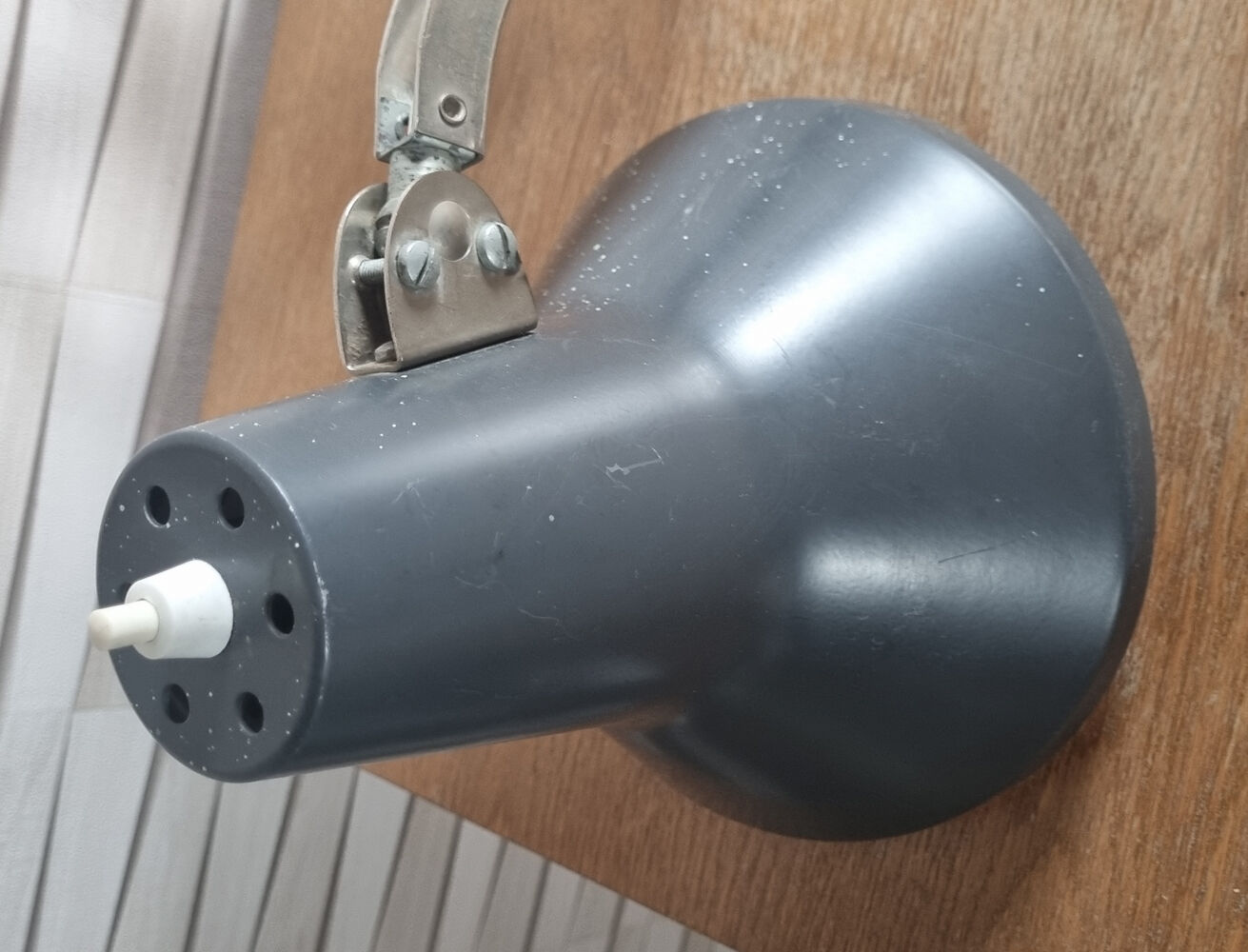 Vintage industrial accordion lamp