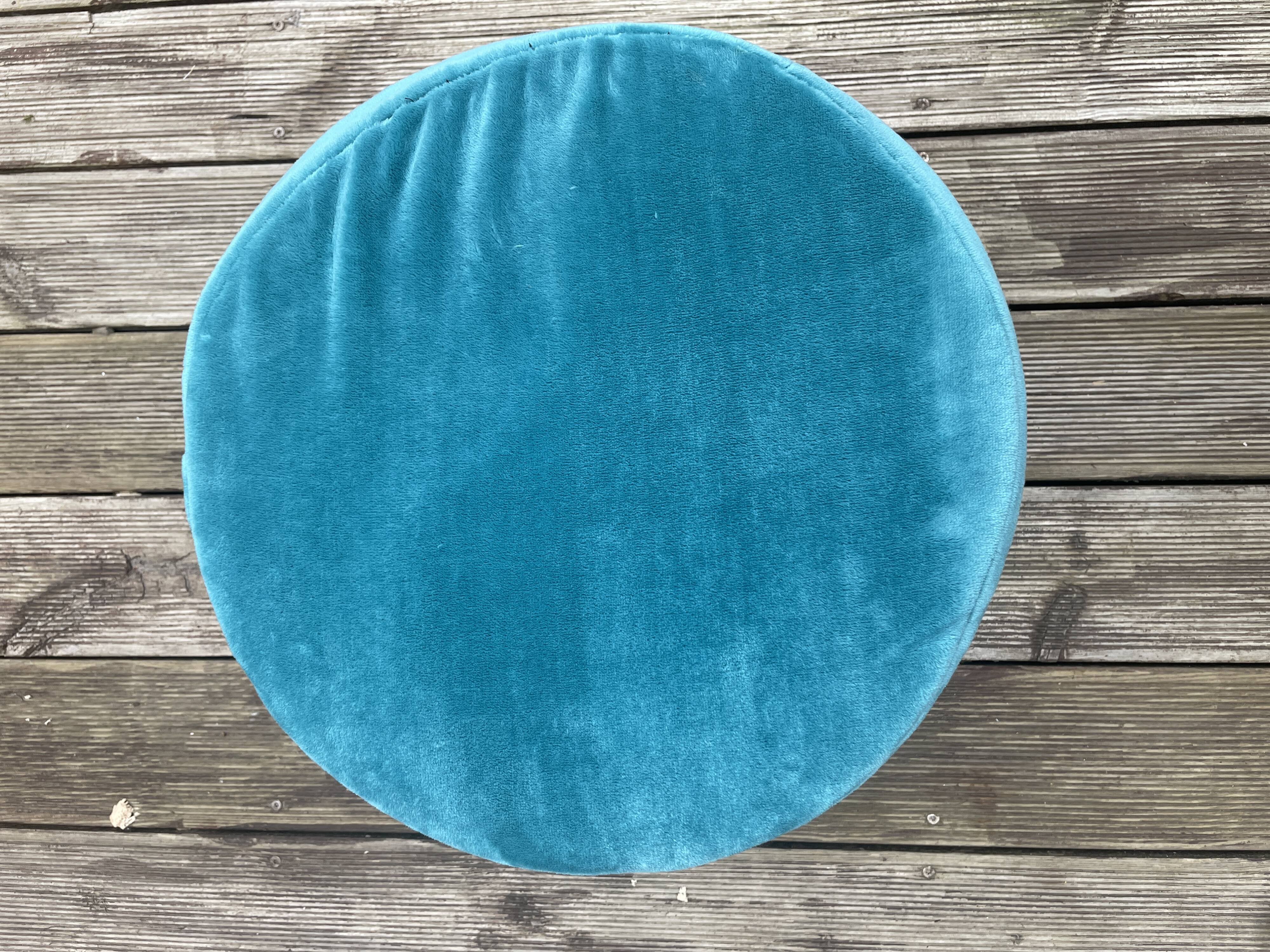 Vintage rattan pouf from the 60s