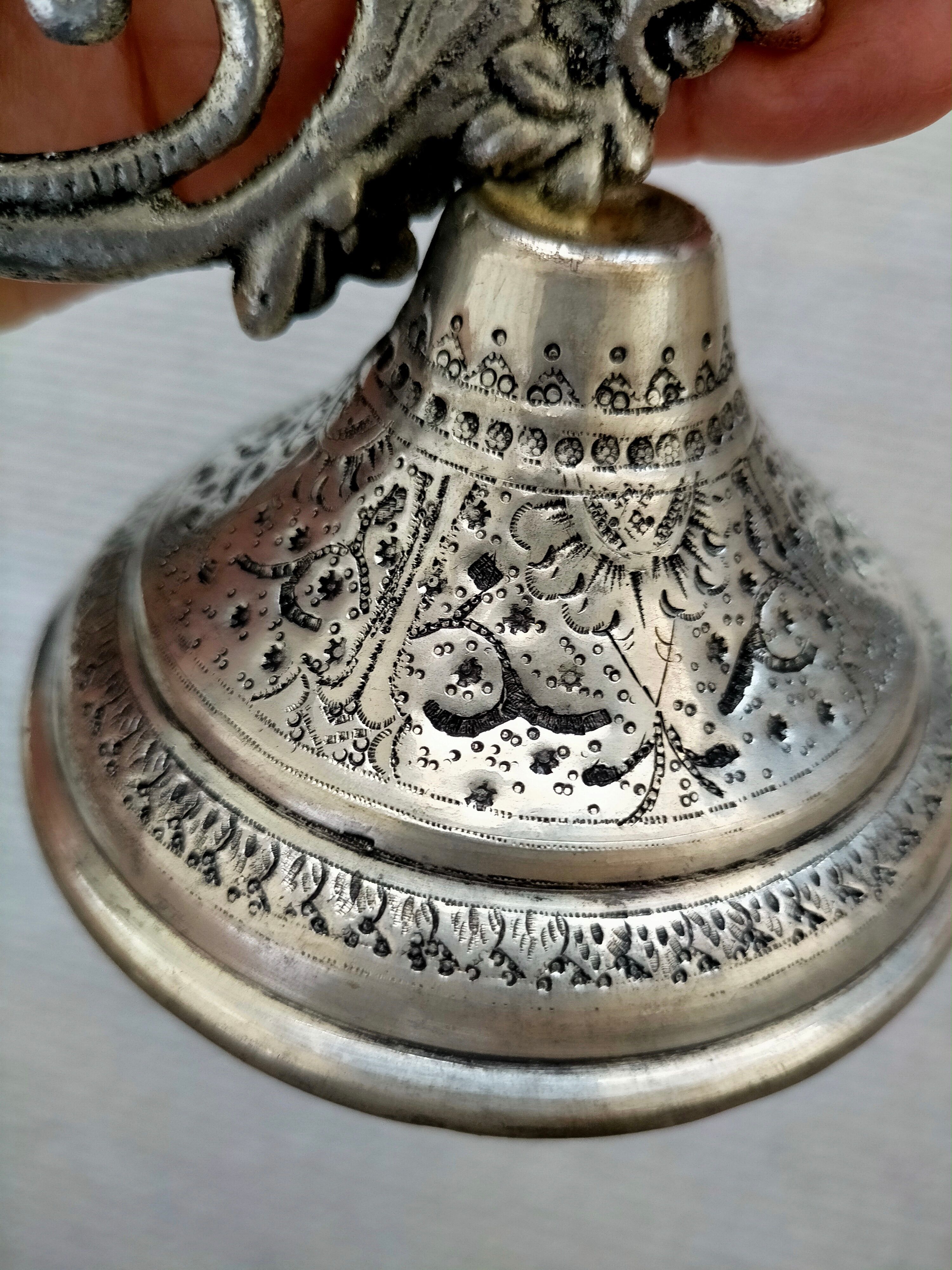 Two-arm metal candlestick